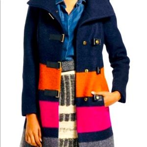 Anthropologie Plenty By Tracy Reese Colourblock Wool Coat - Size L